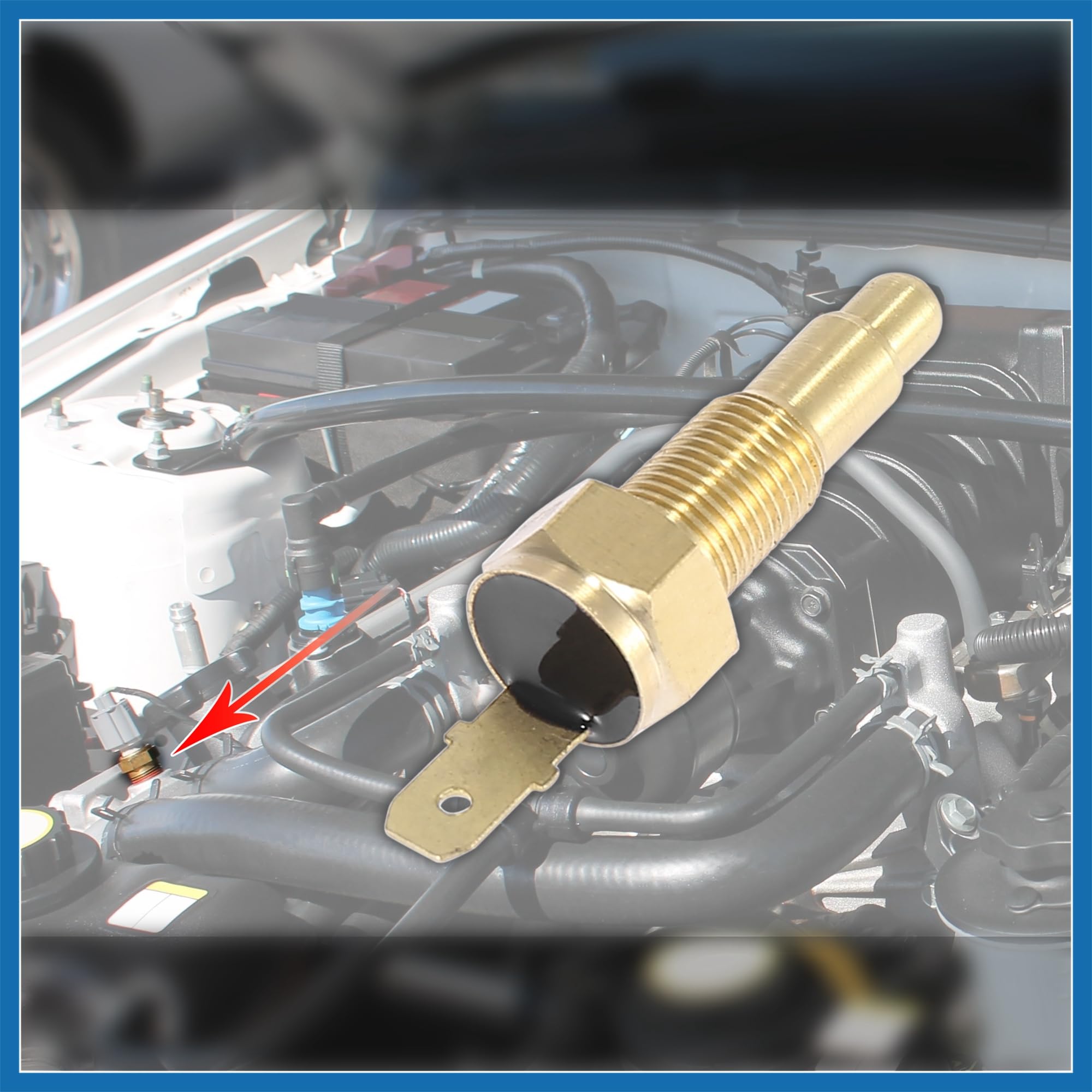 ABSOPRO Radiatore Ventola Termostato Interruttore 1/8" NPT 210° acceso 195° spento