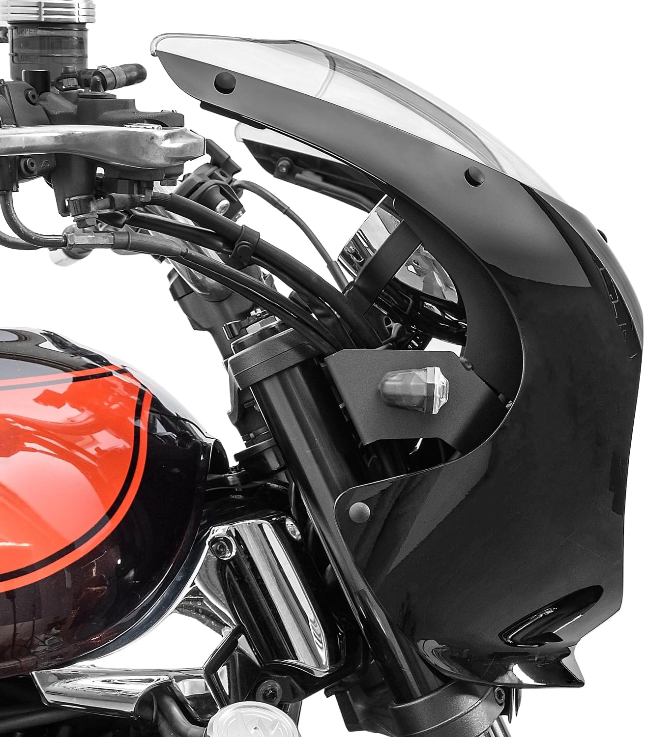 Motorcycle Front Headlight Fairing Cowl with Clear Windshield Compatible with Z900RS Z900 RS 2018-2026 Windscreen Deflector Visor, Glossy Black