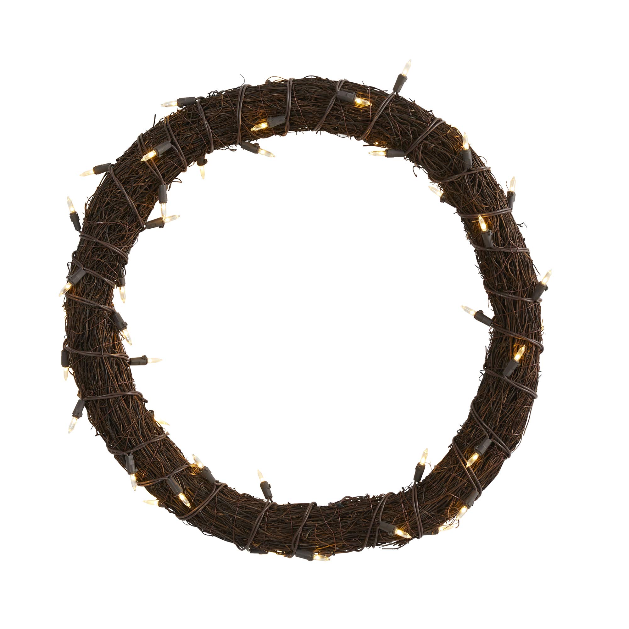 Couronne de vigne lumineuse LED pour illuminer une porte sombre