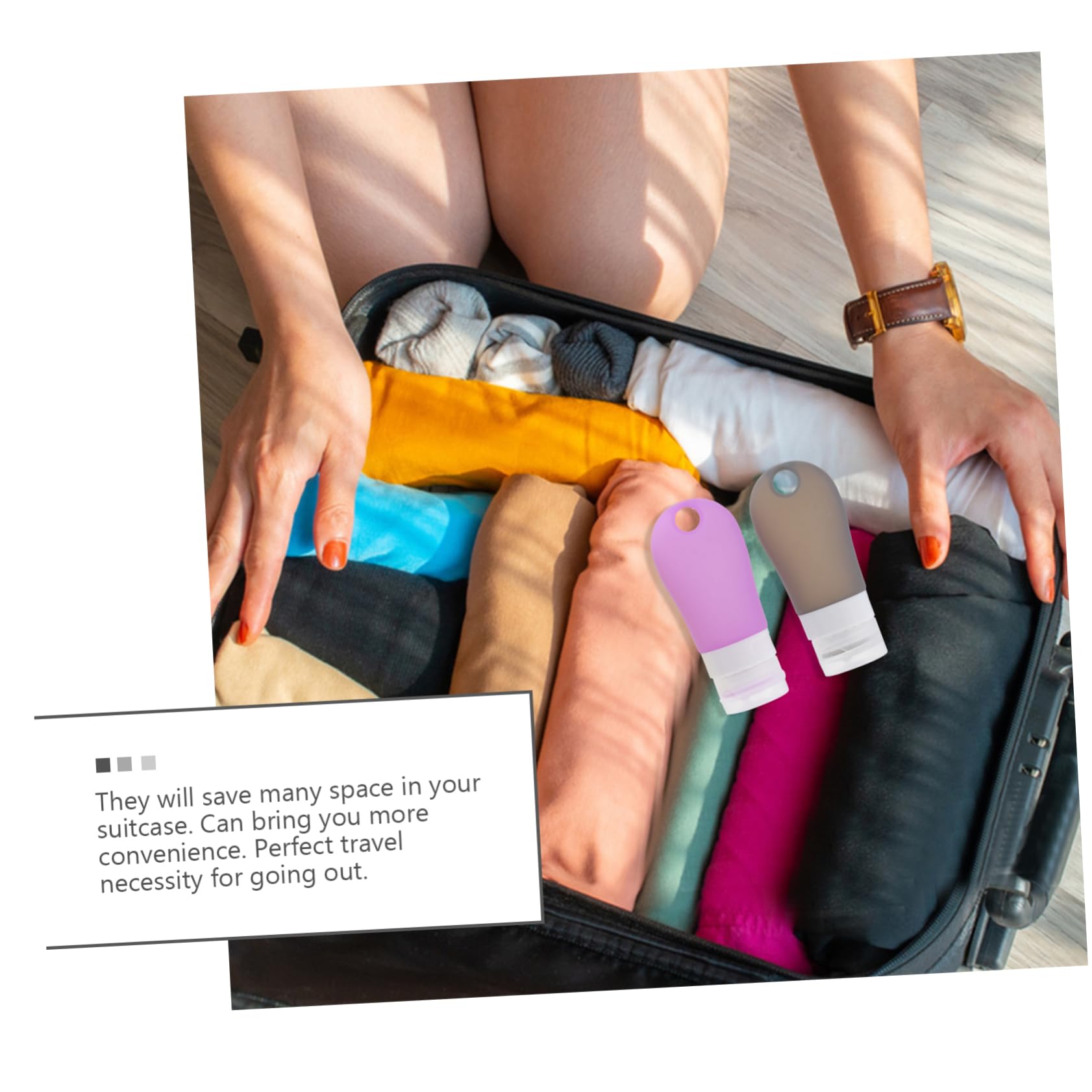 MAGICLULU 3 Set Di Flaconi Da Viaggio in Silicone Contenitori Di Imballaggio Ricaricabili Flaconi Portatili Per Emulsioni Per Cosmetici Flaconi Di Erogazione Vuoti 4 Pezzi * 3
