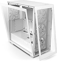 Vista 43 de NZXT H7 Flow RGB - Carcasa compacta ATX para juegos de PC de media torre - Panel frontal perforado de alto flujo de aire - Panel lateral de vidrio