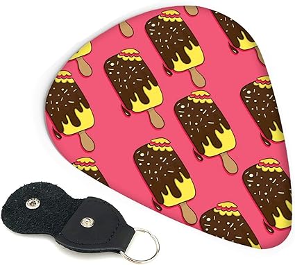 Amazon ピック ６枚セット ギターピック かわいい アイスクリーム柄 ティアドロップ型 スリップレス 0 71mm 楽器 音響機器 楽器 音響機器