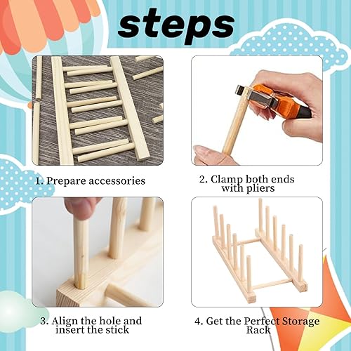 Miniatura 8 de Estante para rompecabezas de 4 piezas, soporte de exhibición de rompecabezas de madera, soporte para rompecabezas, organizador de rompecabezas,