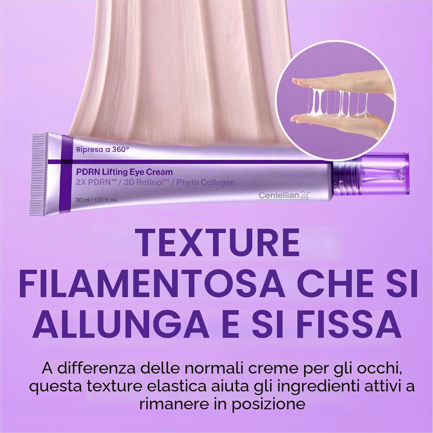 Centellian24 360 Shot PDRN Crema contorno occhi rassodante 30 ml – Crema contorno occhi al retinolo anti-età per occhi cadenti, levigante delle rughe, cura rassodante e idratante per borse sotto gli