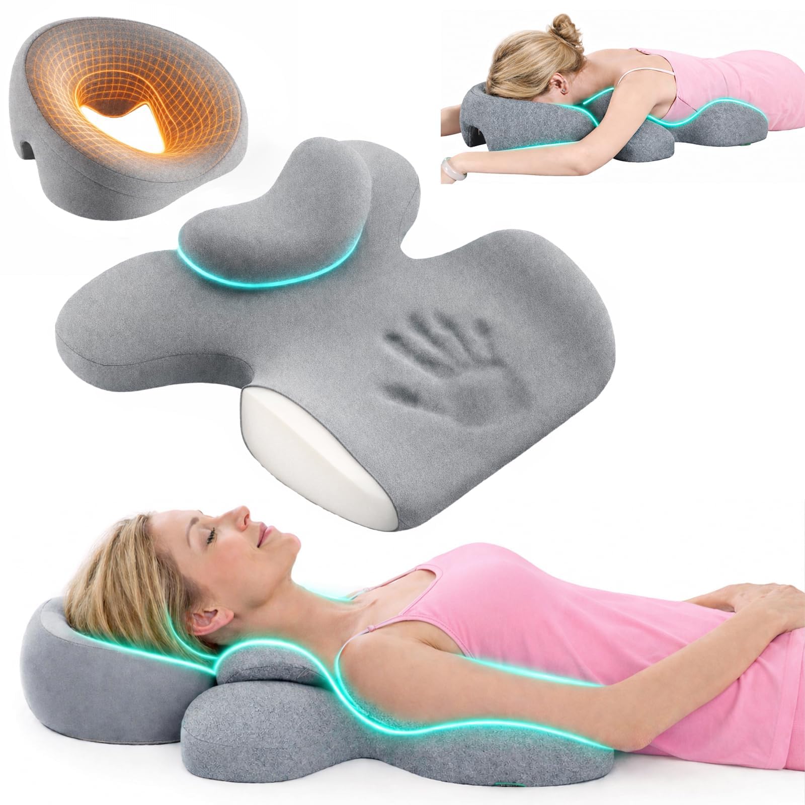 Photo 1 of 2026 Upgraded Pillow for Massage Face Down, Extra Large Thick Breast Support Pillow for Sleeping, Chest & Face Support Pillow for Massage, SPA & Relaxation, Removable Washable Cover, Non-Slip Bottom