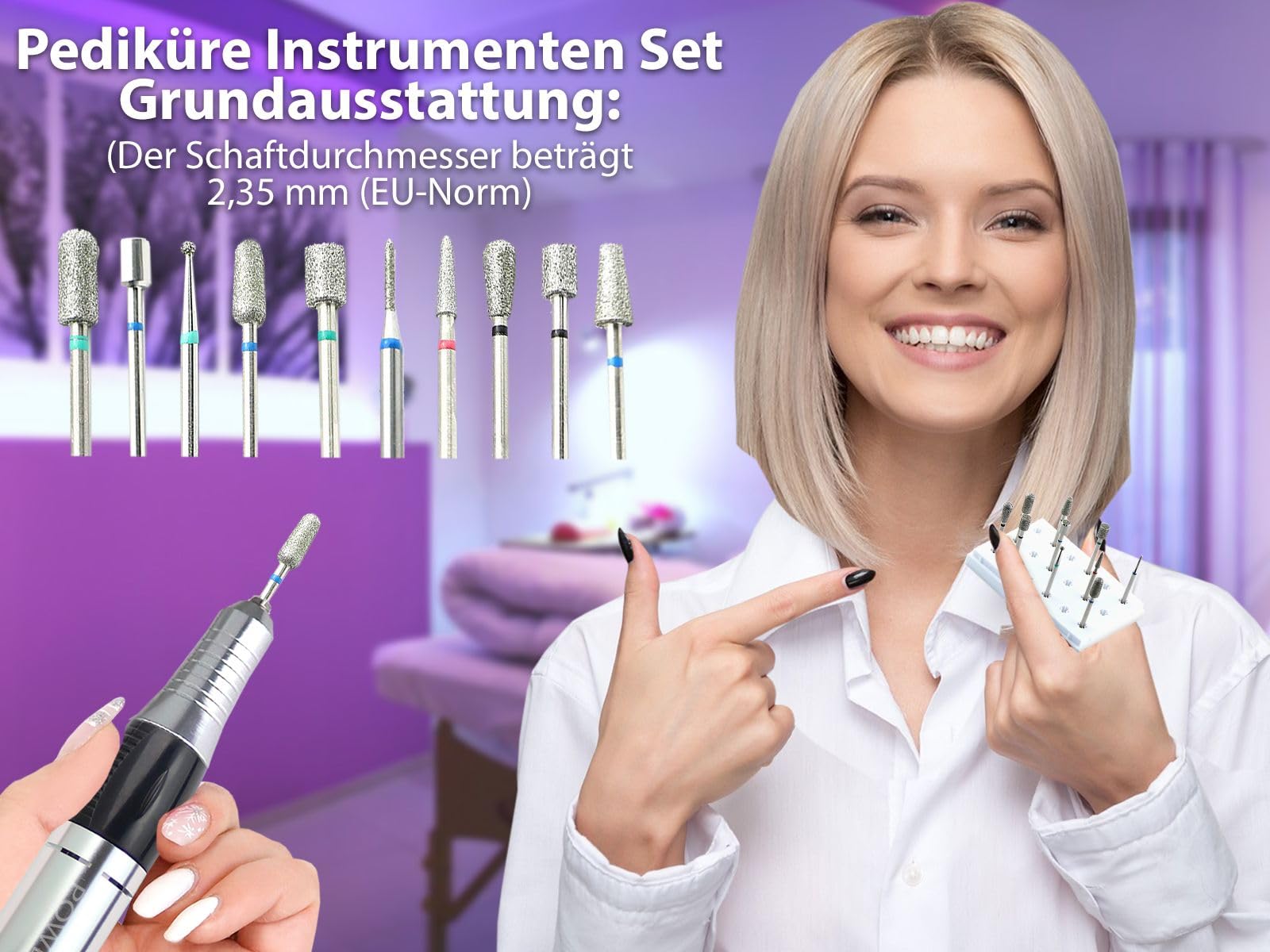 Pediküre-Set Fußpflege-Set mit Profi Fußpflegegerät