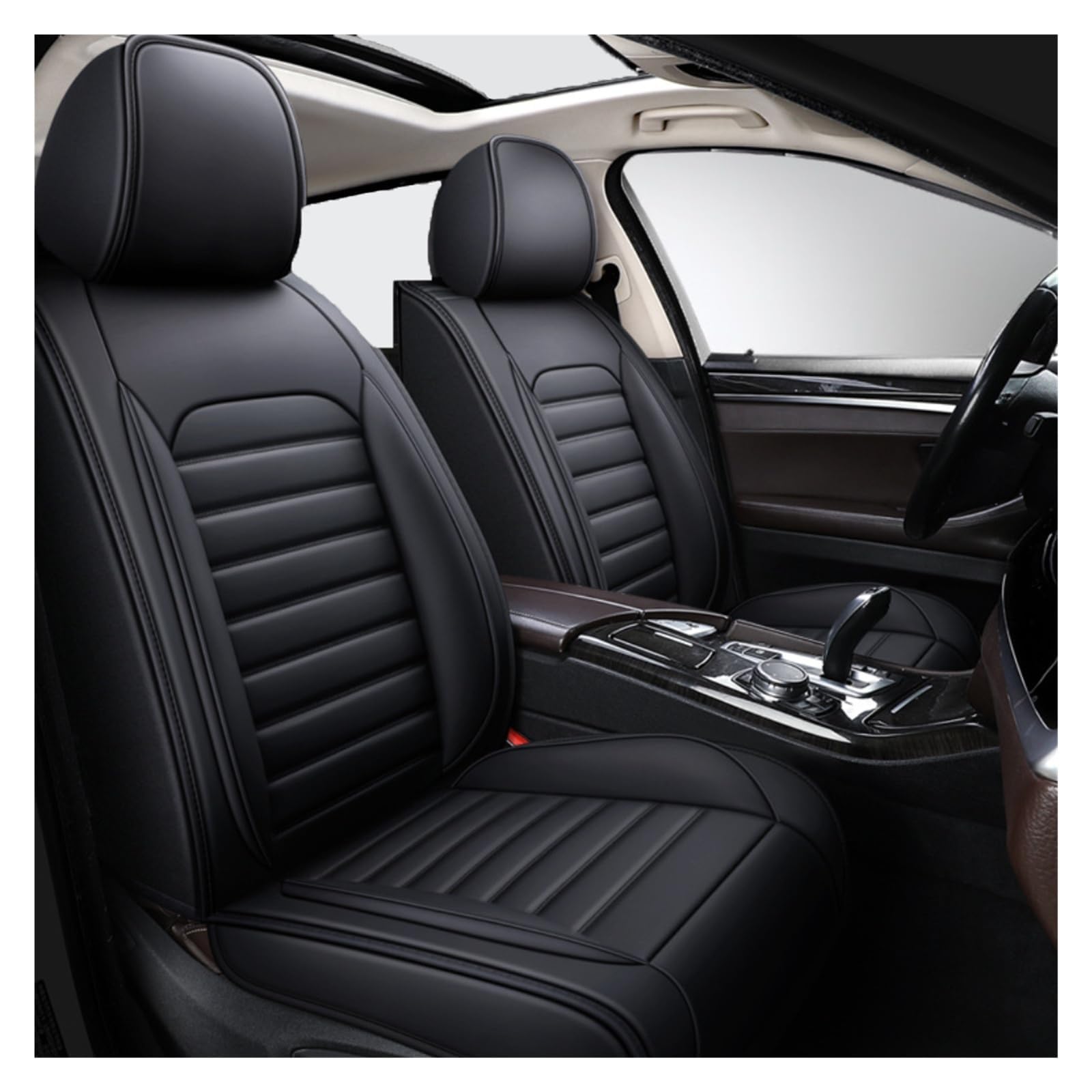 RYOSRKQMK Car Seat Cover Sets,for Seat Ibiza Ibiza FR Ibiza S Ibiza 6J Breathable Non Slip Comfortable Front Seat Protectors washable Seat Covers Seat Protection,A