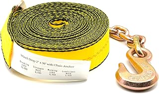 Mytee Products 2 in. x 30 ft. Winch Strap with Chain Anchor