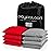 Play Platoon Weather Resistant Cornhole Bags - Set of 8 Regulation Size - Red & Gray - Durable Duck Cloth for Tossing Game, Includes Tote Bag