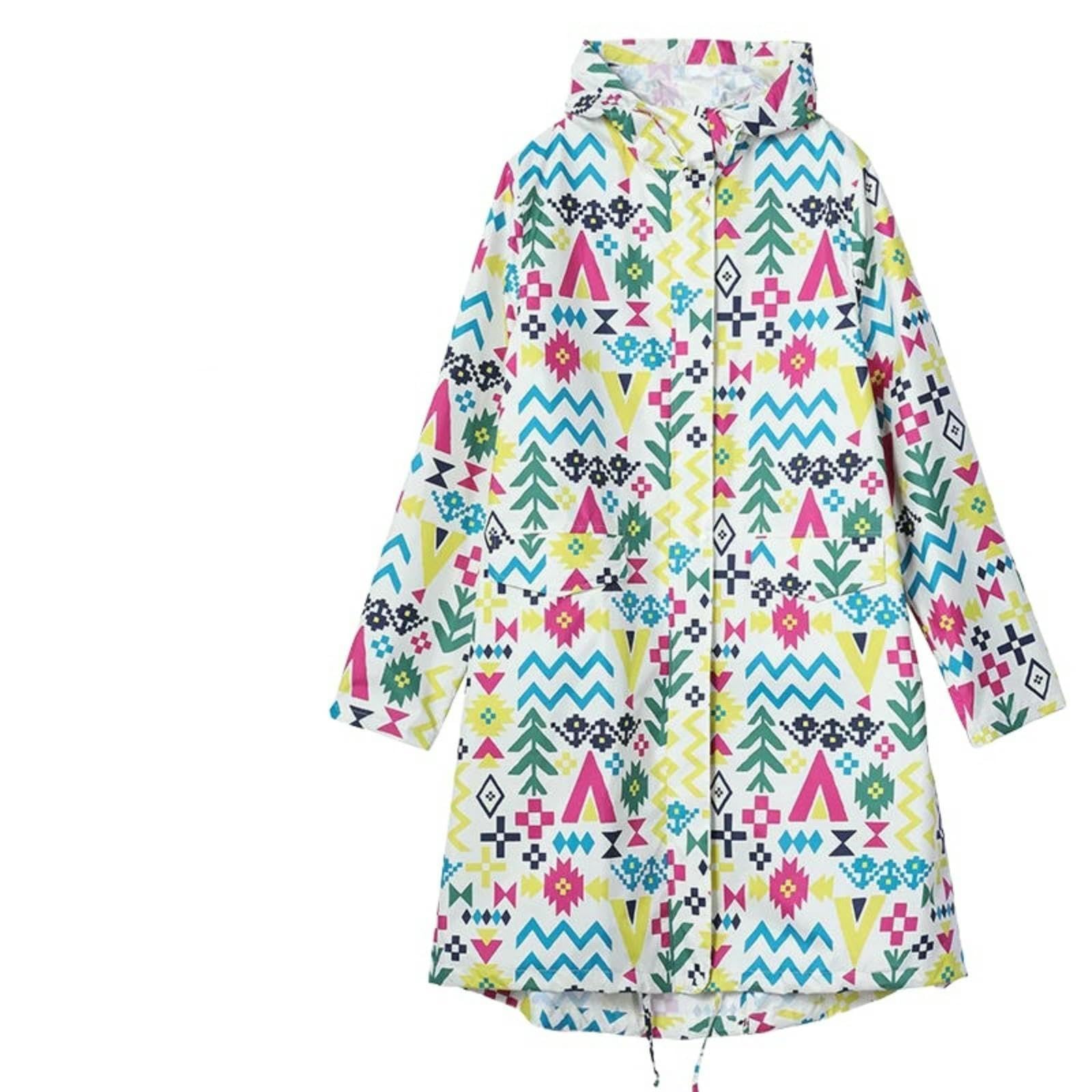 Poncho impermeable para mujer, largo con capucha, reutilizable, plegable, rompevientos para senderismo, camping, viajes al aire libre