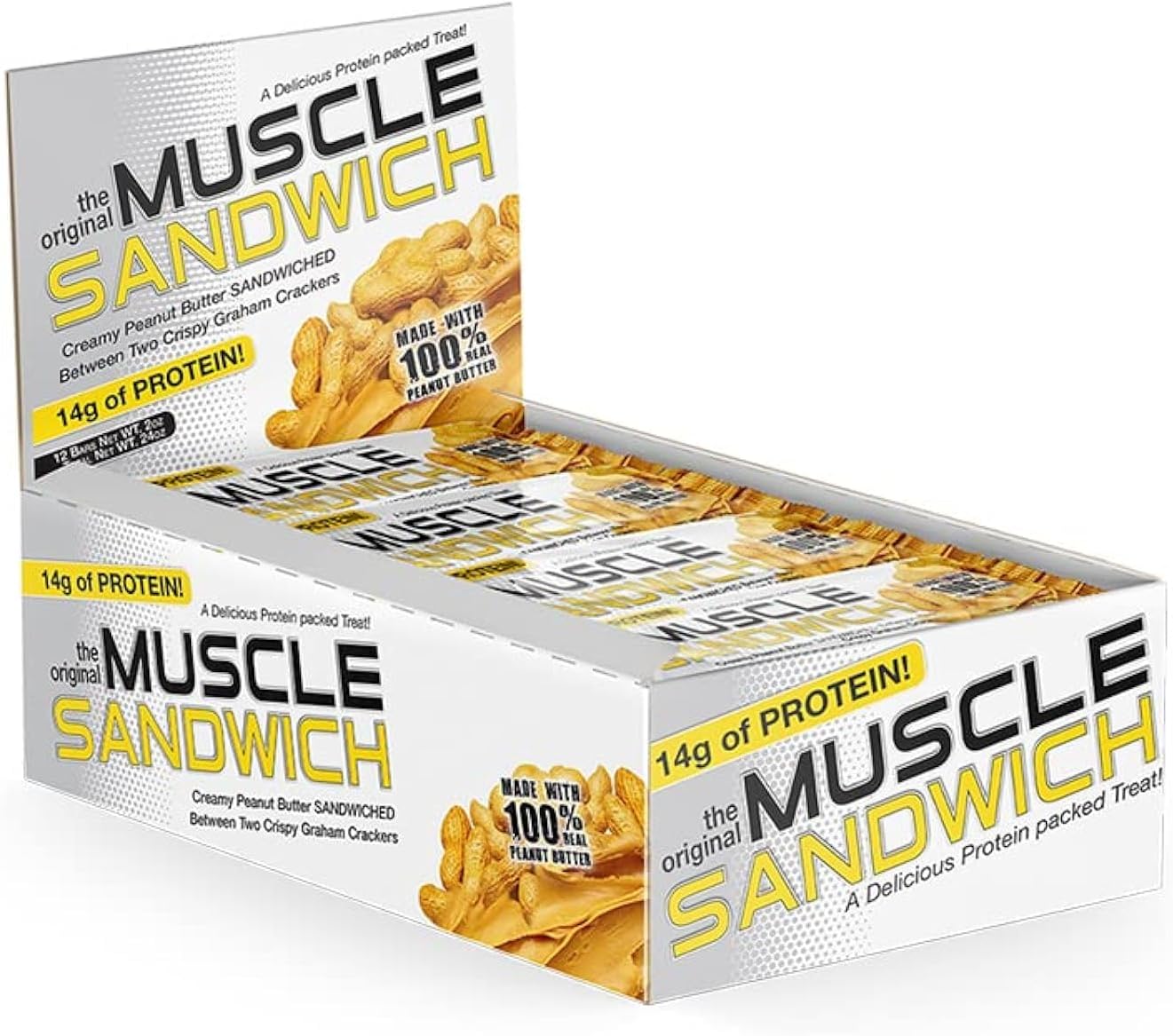 The Gym Keg Muscle Sandwich Original Protein Bar (12pieces In box)(12 X 56g)672g