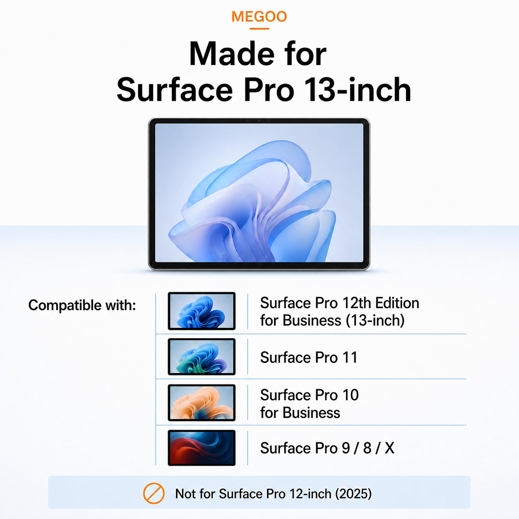 Megoo ArmorShield Screen Protector for Surface Pro 11/10/9/8/X, 13 Inch — Amazon image 2