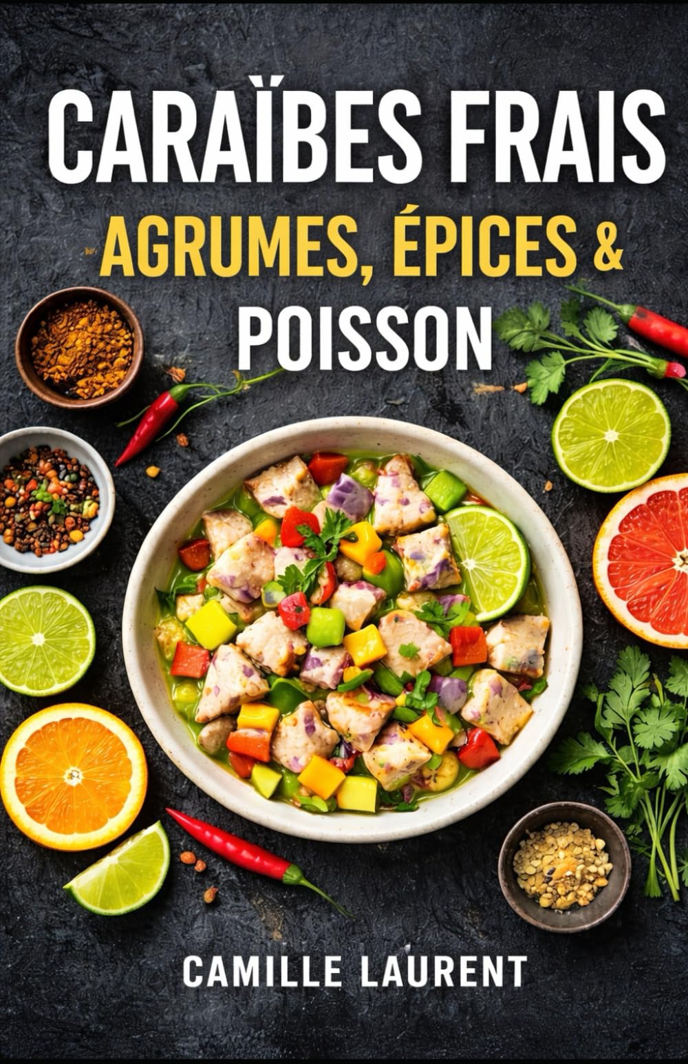 Caraïbes Frais — Agrumes, Épices & Poisson : 60 recettes de poissons & crevettes, marinades au citron vert, ceviches, grillades: Cuisine caribéenne ... sauces citronnées, épices douces, papillotes