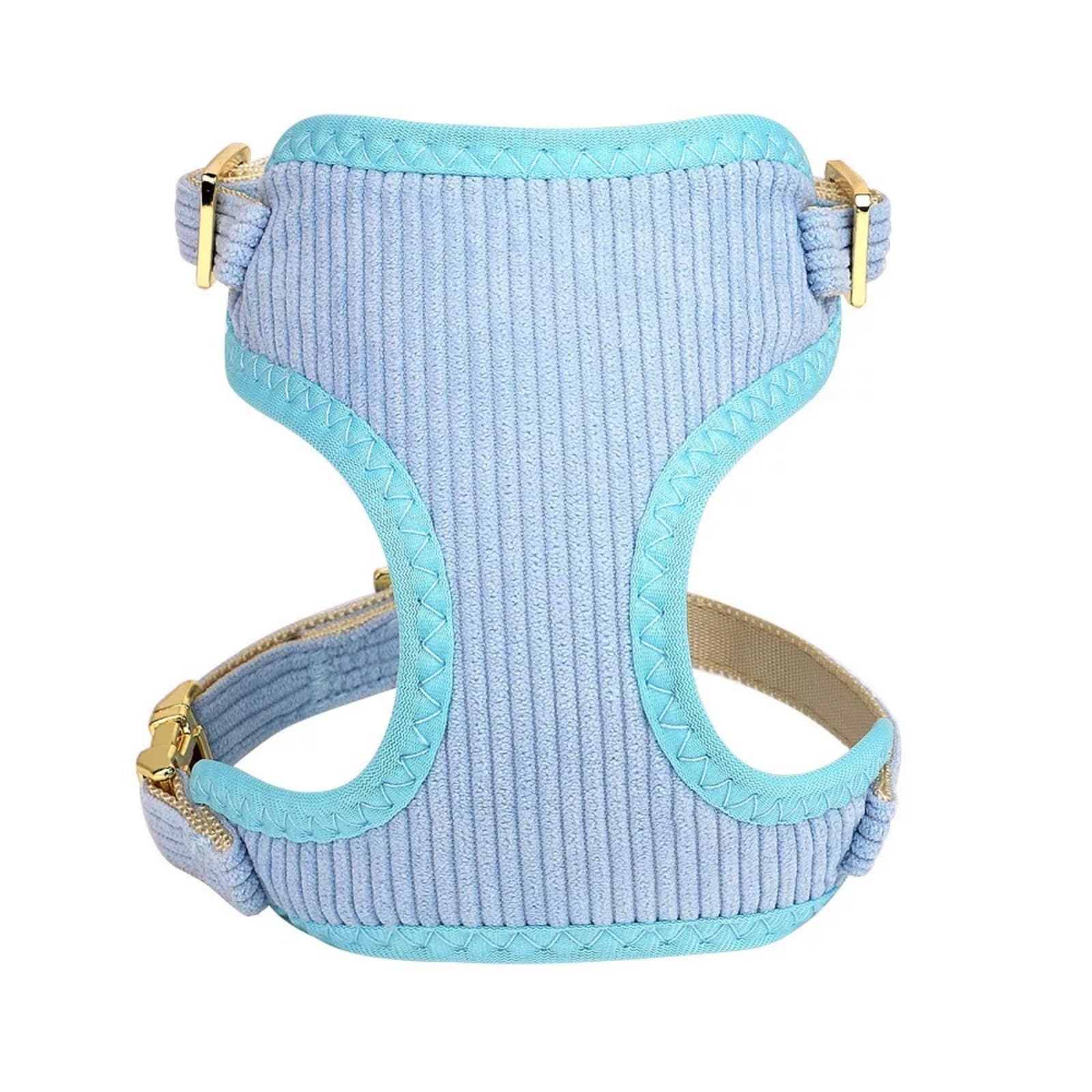 Juego de arnés y correa para perros medianos y pequeños, 3 collares y correas ajustables con pajarita, chaleco acolchado de malla suave transpirable para cachorros y perros pequeños, azul, S
