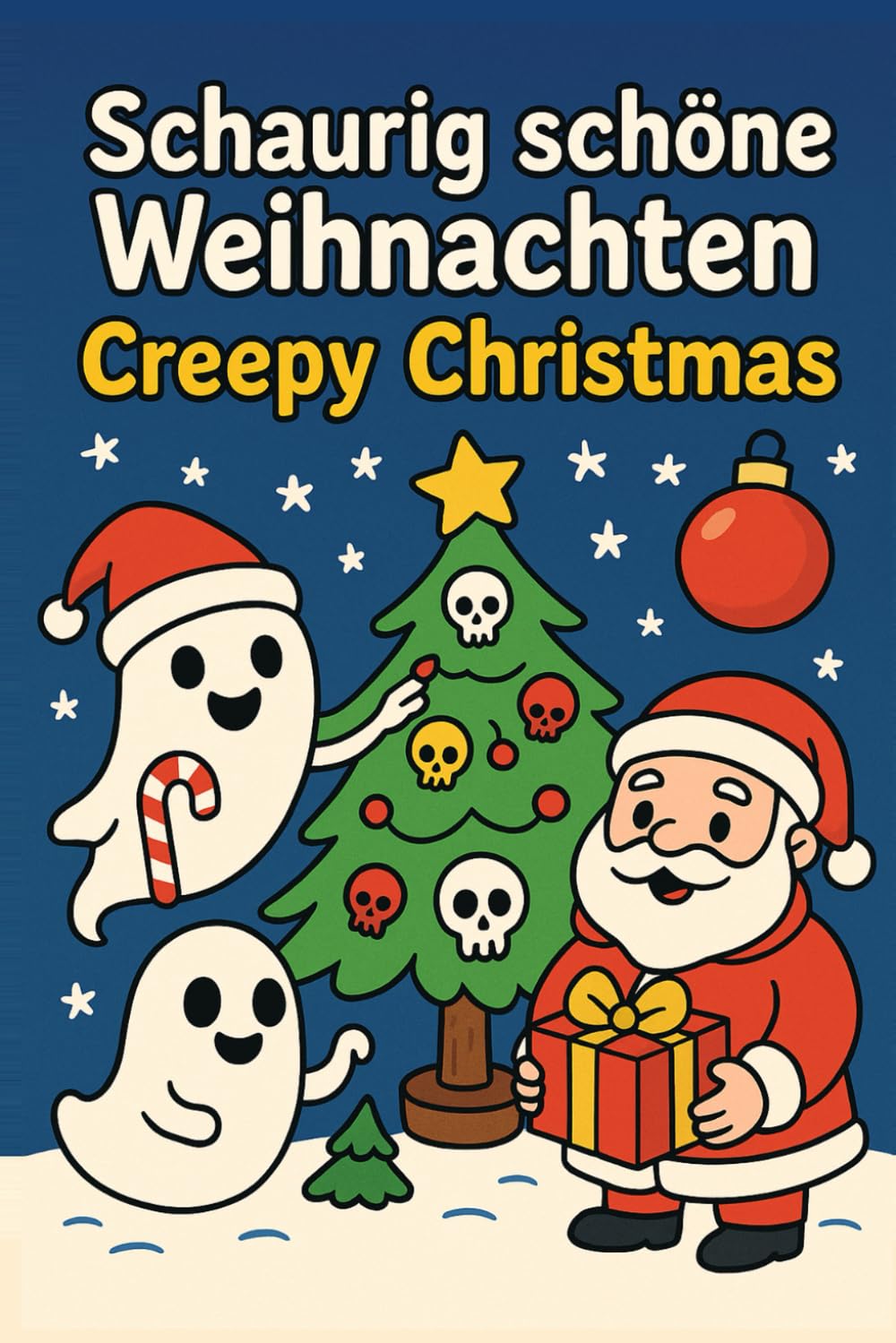 Schaurig schöne Weihnachten: Das niedlich-gruselige Weihnachts-Malbuch für Kinder (4–10 Jahre)