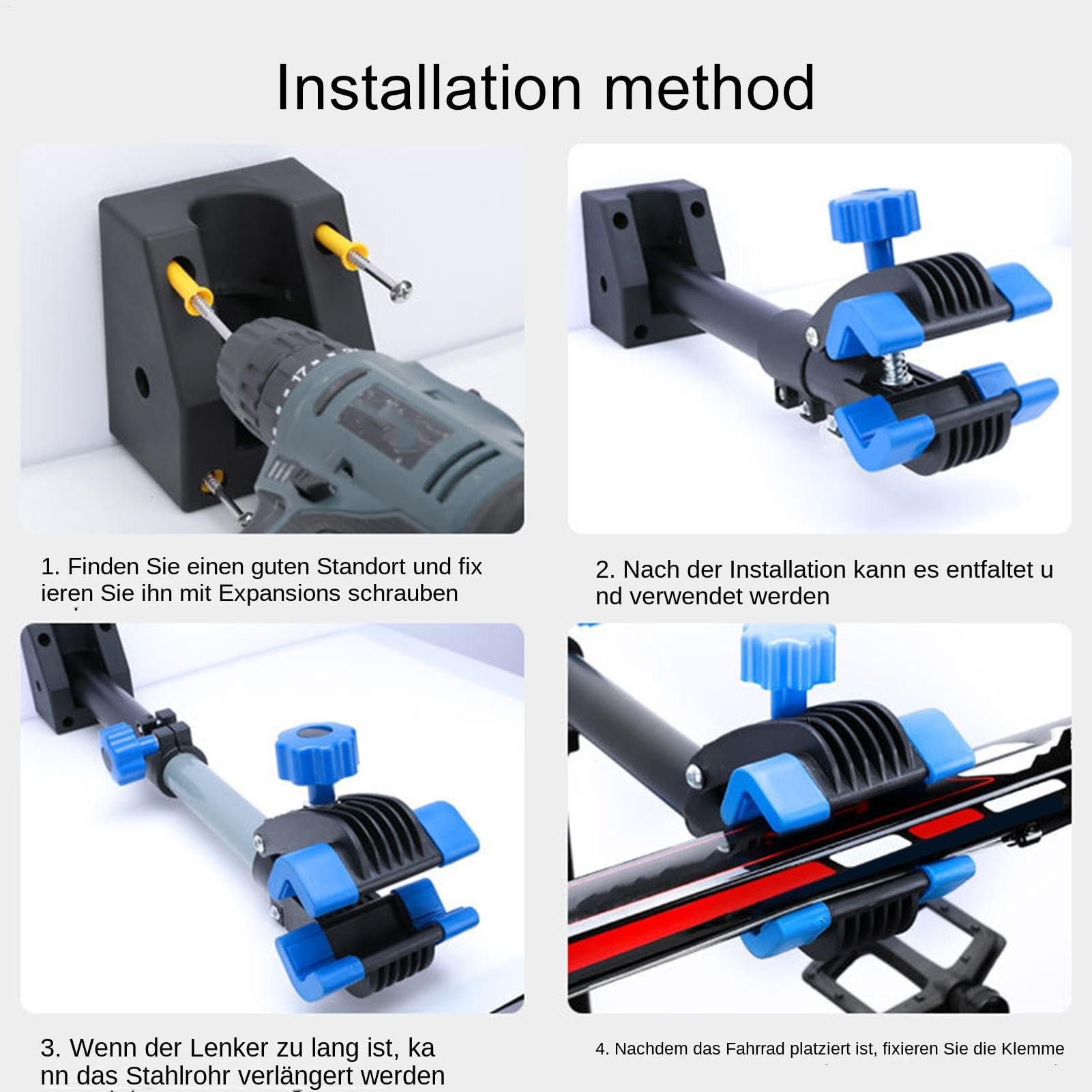 Support de vélo - Support de travail pour vélo, pince à vélo | Support mural pliable et robuste pour vélo, établi mural, pince réglable, support d'entretien pour la plupart des vélos