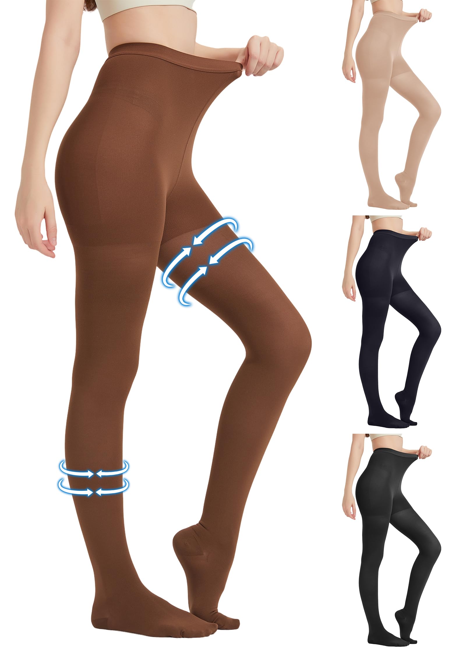 MGANG Closed Toe Compression Pantyhose