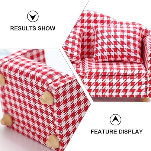 Miniatura 4 de NOLITOY 3 juegos de mini modelos de sofá, muebles en miniatura, modelo de muebles pequeños, decoración de muebles para accesorios de fotografía