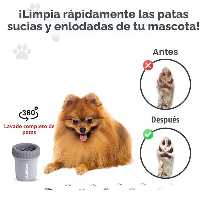 Foto 5 de 6 de Dexas MudBuster - Limpiador portátil para patas de perro, pequeño, gris claro, pequeño (paquete de 1)