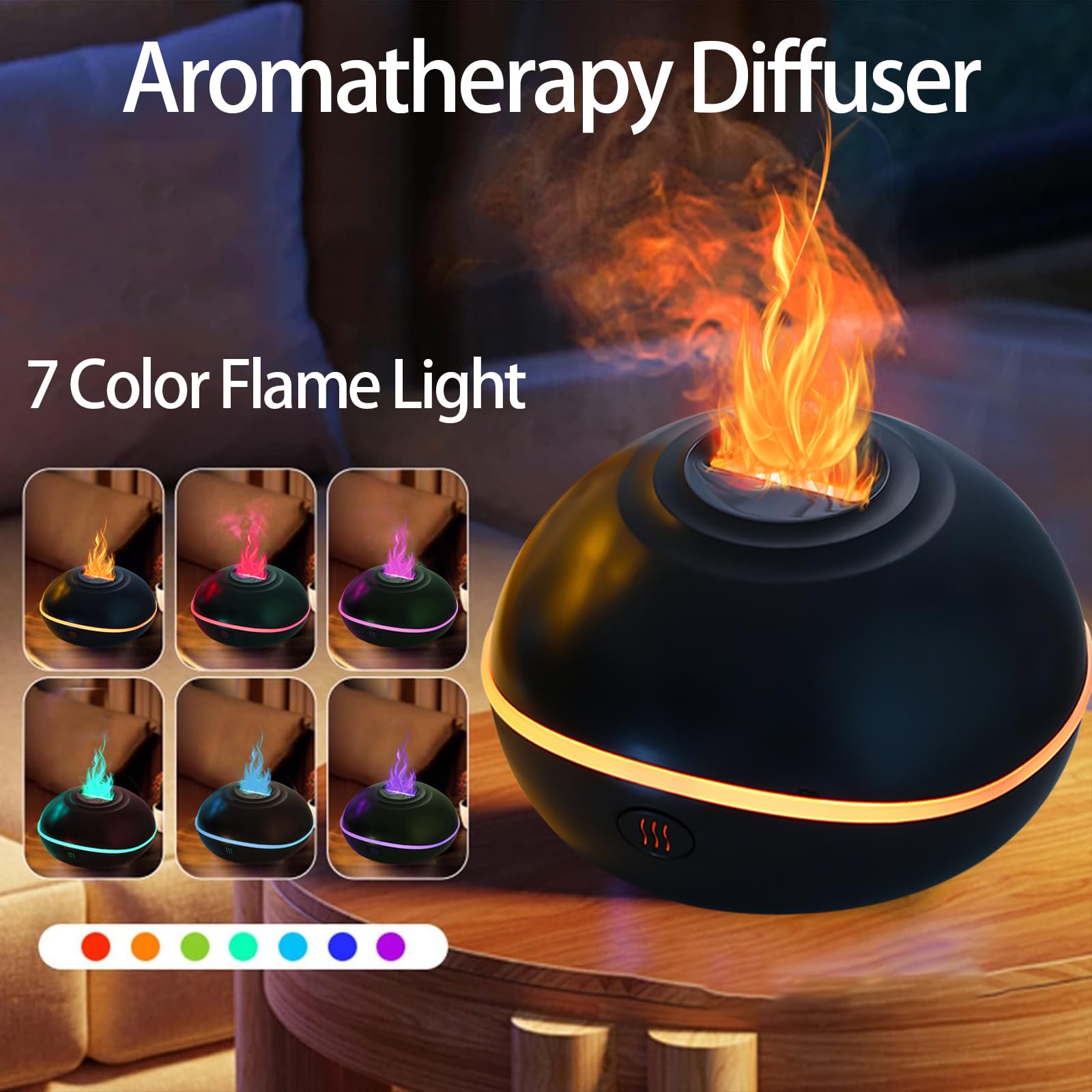 thumbnail: ZmarKraft Etherische Olie Diffuser 200 Ml - Ultrasone Aroma Diffuser Met LED Nachtlampje - Luchtbevochtiger Voor Thuis En Kantoor