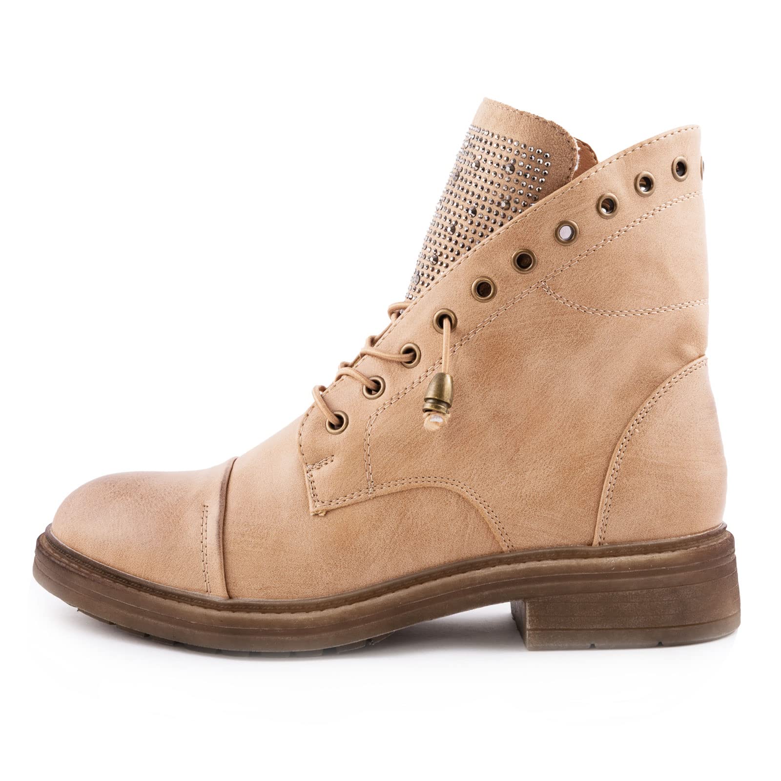 Toocool Stivali Donna Stivaletti Strass Anfibi Biker Invernali Scarpe G621
