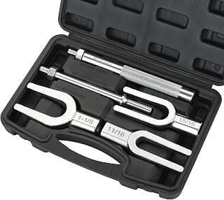 Ball Joint Separator Set | 5PCS Pickle Fork Splitter Kit Tie Rod Tool Set Ball Joint Tie Rod Pitman Arm Remover Separator Set for Cars and Light Trucks (Black)