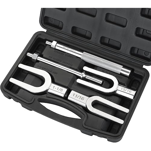 Ball Joint Separator Set | 5PCS Pickle Fork Splitter Kit Tie Rod Tool Set Ball Joint Tie Rod Pitman Arm Remover Separator Set for Cars and Light Trucks (Black)