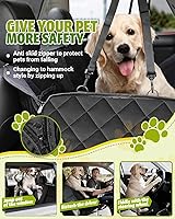 Vista 5 de Funda de asiento de coche para perros, funda de asiento para perros 600D resistente y duradera para asiento trasero, hamaca para perros 100%