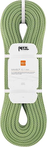 Petzl Cuerda MAMBO  Cuerda dinámica única de 0.398 in de diámetro con buen agarre para gimnasio o escalada en roca