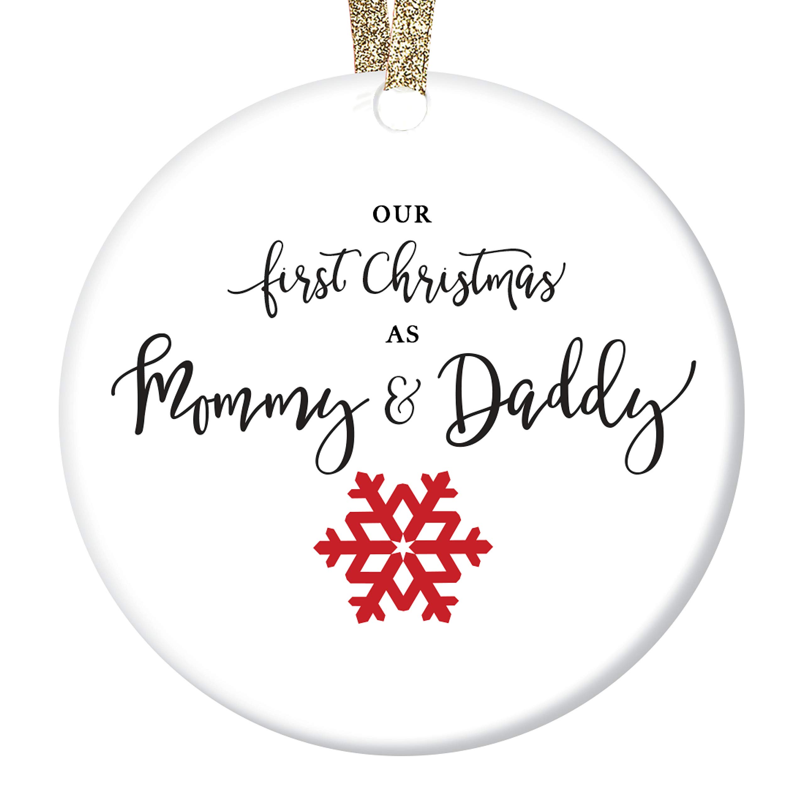 First Christmas As Mommy And Daddy Tree Ornament Infant Girl