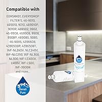 Vista 9 de Paquete de 3 filtros de agua de repuesto para refrigerador Whirlpool W10186668, compatible con cartucho de filtro de agua para refrigerador