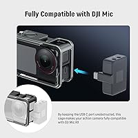 Vista 4 de NEEWER Jaula para Action 5 Pro, equipo de video de metal protector con zapata fría, rosca de 1/4", botón de obturador