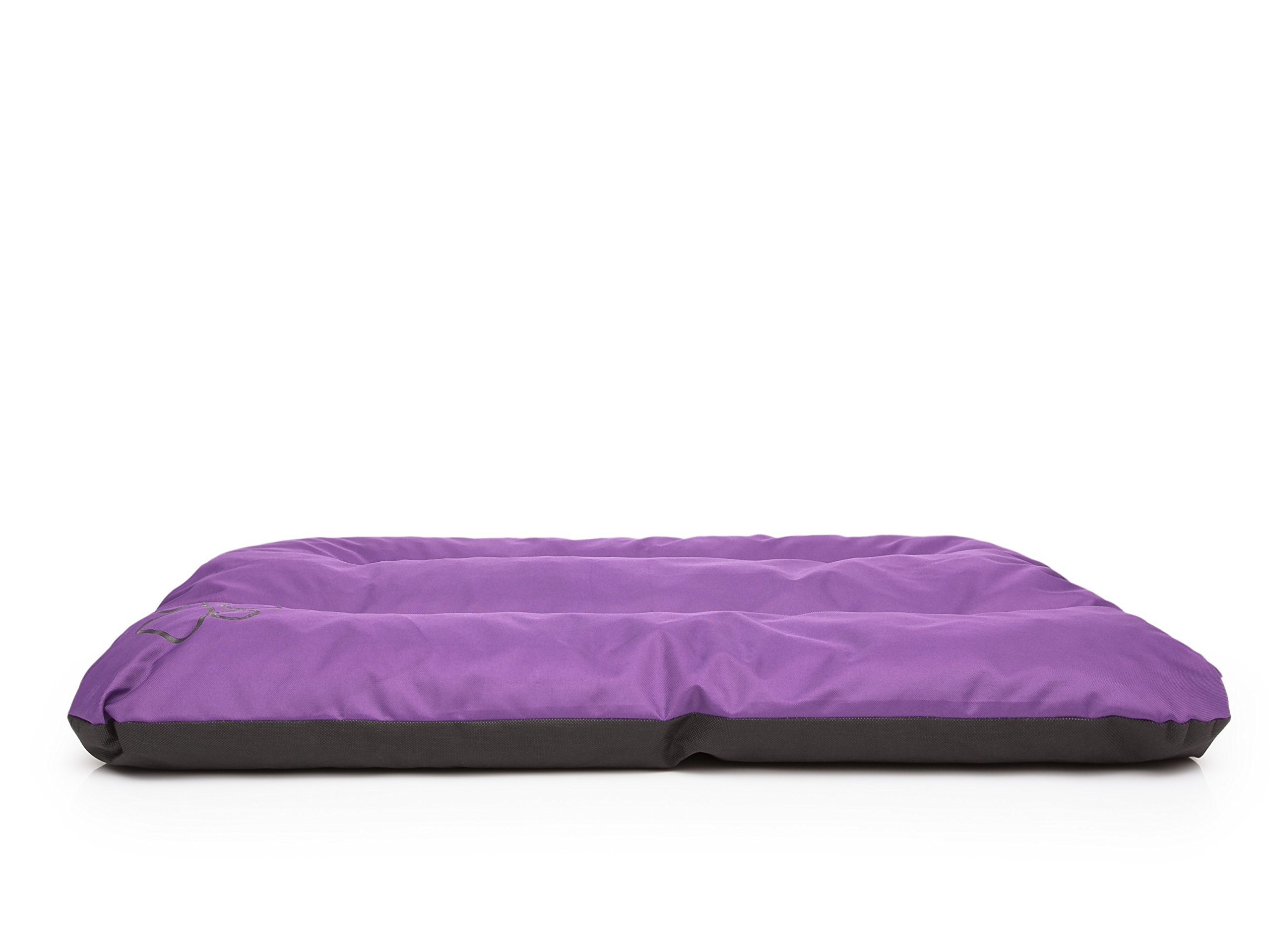 PillowPrim Hundematratze Hundesofa Liegen Hundekissen Sofa Matratze Hundekorb Bett Tierbett Weich Haustierbett Hundeliegen Kissen R3-115 x 80 cm Pflaume
