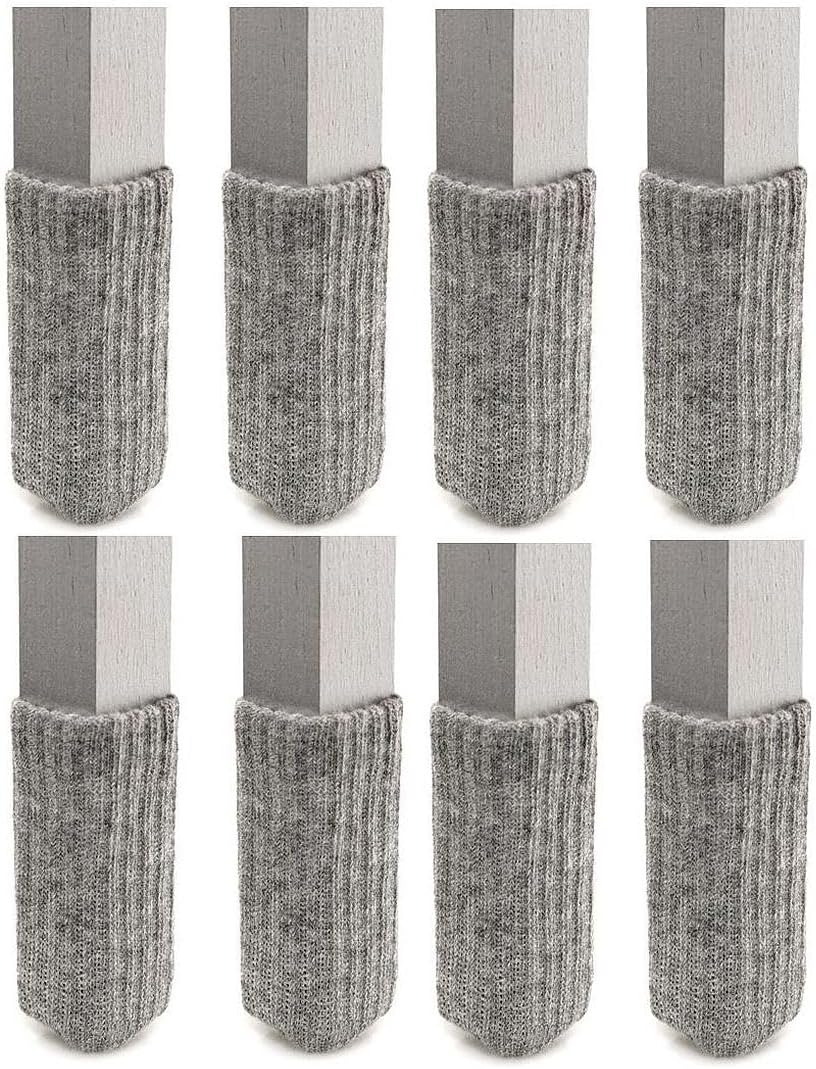 Small/Light Grey -NancyProtectz Patented with Grips/Chair Leg Floor Protector. The Original Furniture Sock