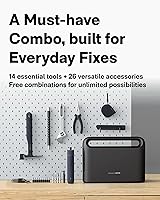 Vista 6 de HOTO 40-Piece Tool Kit, Household Essentials Tool Set w/Smart Electric Screwdriver (LED, 3 Torque) + 14 Tools & 26 Accessories Pro-Grade Compact