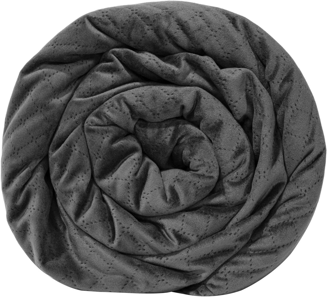 BlanQuil Quilted Weighted Blanket W/ Removable Cover (Charcoal 15lb)
