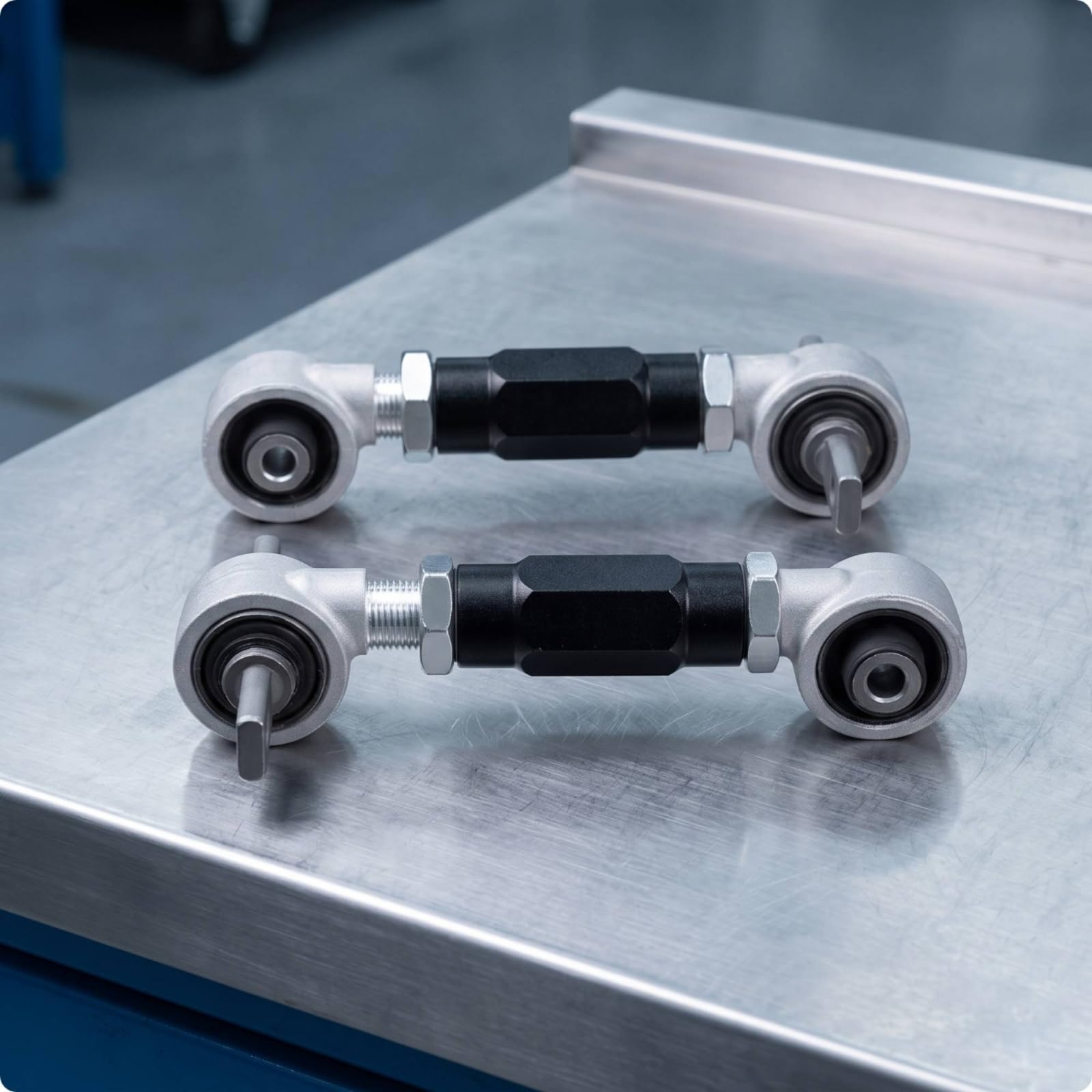 Aluminium Aufhängungsarm mit Einstellbarer Länge Und Metall Kugelgelenken für K Typ Fahrzeuge für Fahrwerksoptimierung Und Stabile Fahrleistungen bei Täglicher Nutzung, Silber