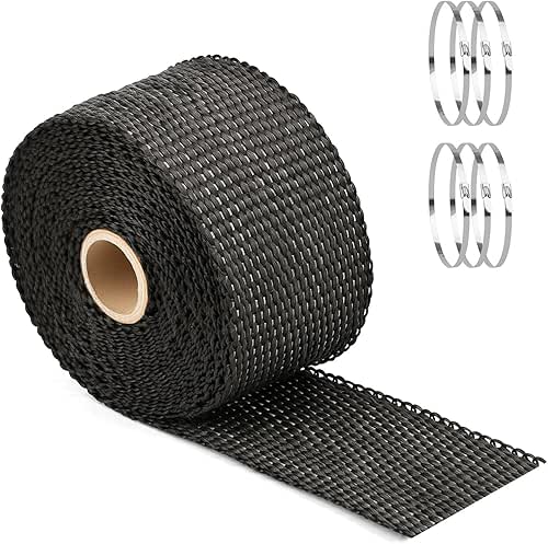 Exhaust Heat Wrap Roll, 2" x 16' Fiberglass Heat Shield