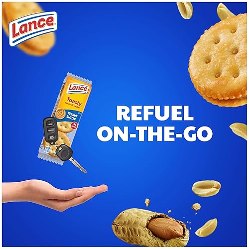 Vista 75 de Lance Galletas sándwich, mantequilla de maní ToastChee, 20 paquetes envueltos individualmente, 6 sándwiches cada uno
