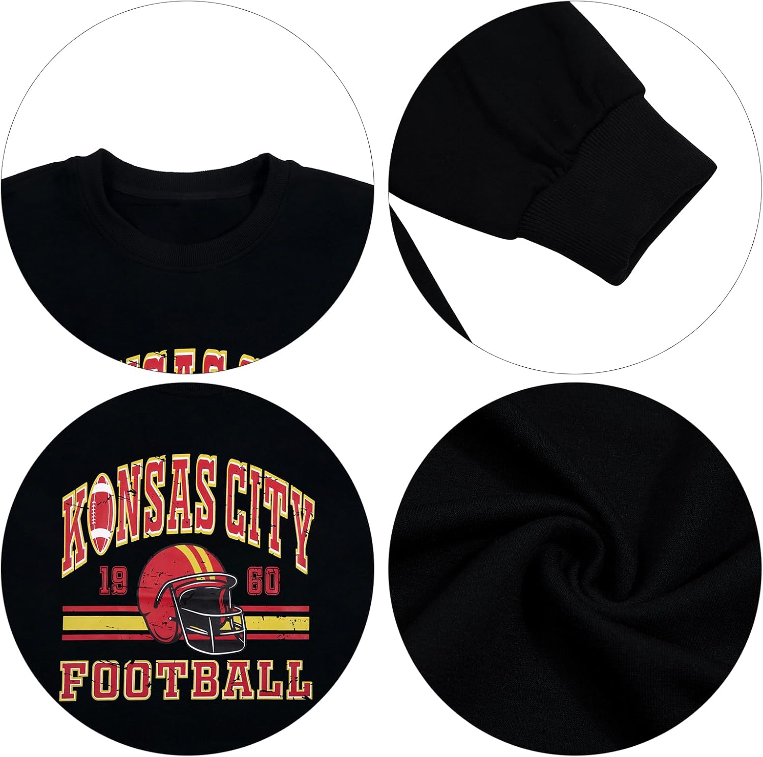 MOUSYA Football Season Sweatshirt Women Game Day Sweatshirt Sunday Funday Pullover Tops - Image 5