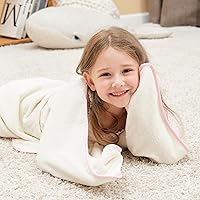 Vista 6 de Style Quarters - Toalla de baño para bebé, 100 % algodón de rizo suave con capucha, toalla de playa de alpaca de dibujos animados, toalla de playa