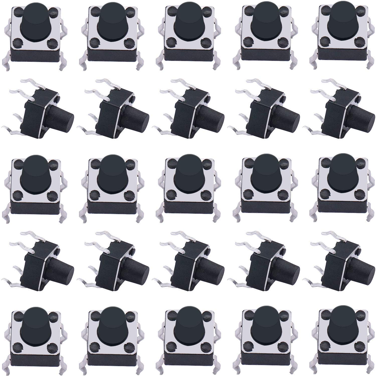 Interruptores de botón táctil GUMMMY con pulsación momentánea precisa para PCB de 6x6x8 mm