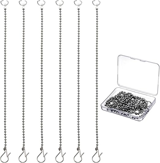 Mudder Toilet Handle Beaded Chain Universal Toilet Flapper Chain Replacement Kit Stainless Steel