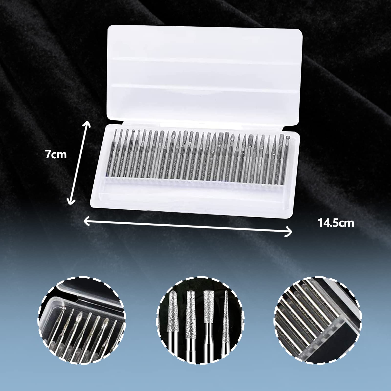Diamant Fräser Set, 20 Stück Diamant Frässtifte Schleifstifte für