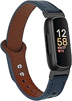 Vista 1 de Bandas de cuero compatibles con Fitbit Inspire 3 pulseras para mujeres y hombres, correa impermeable de repuesto de cuero genuino para reloj