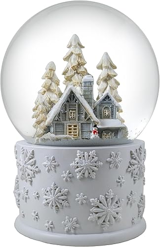 Miniatura 2 de Globo de nieve blanco nevado de 4.724 in The San Francisco Music Box Company