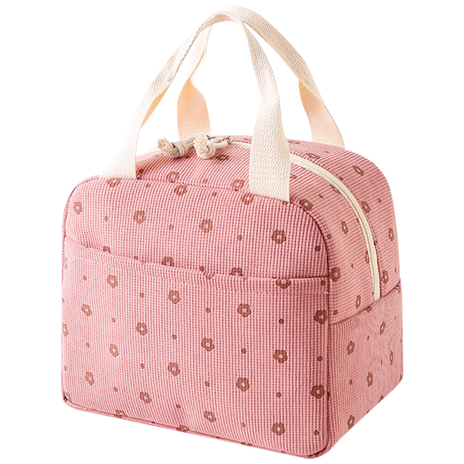 EDLMKM 9.5L Insulated Lunch Bag For Kids & Women, Flowers Pink Insulated Cooler Lunch Bag For Women, Cooler Bags Insulated Leakproof Thermal Freezer Picnic Bags For Work, School, Outdoor, Beach, Campi