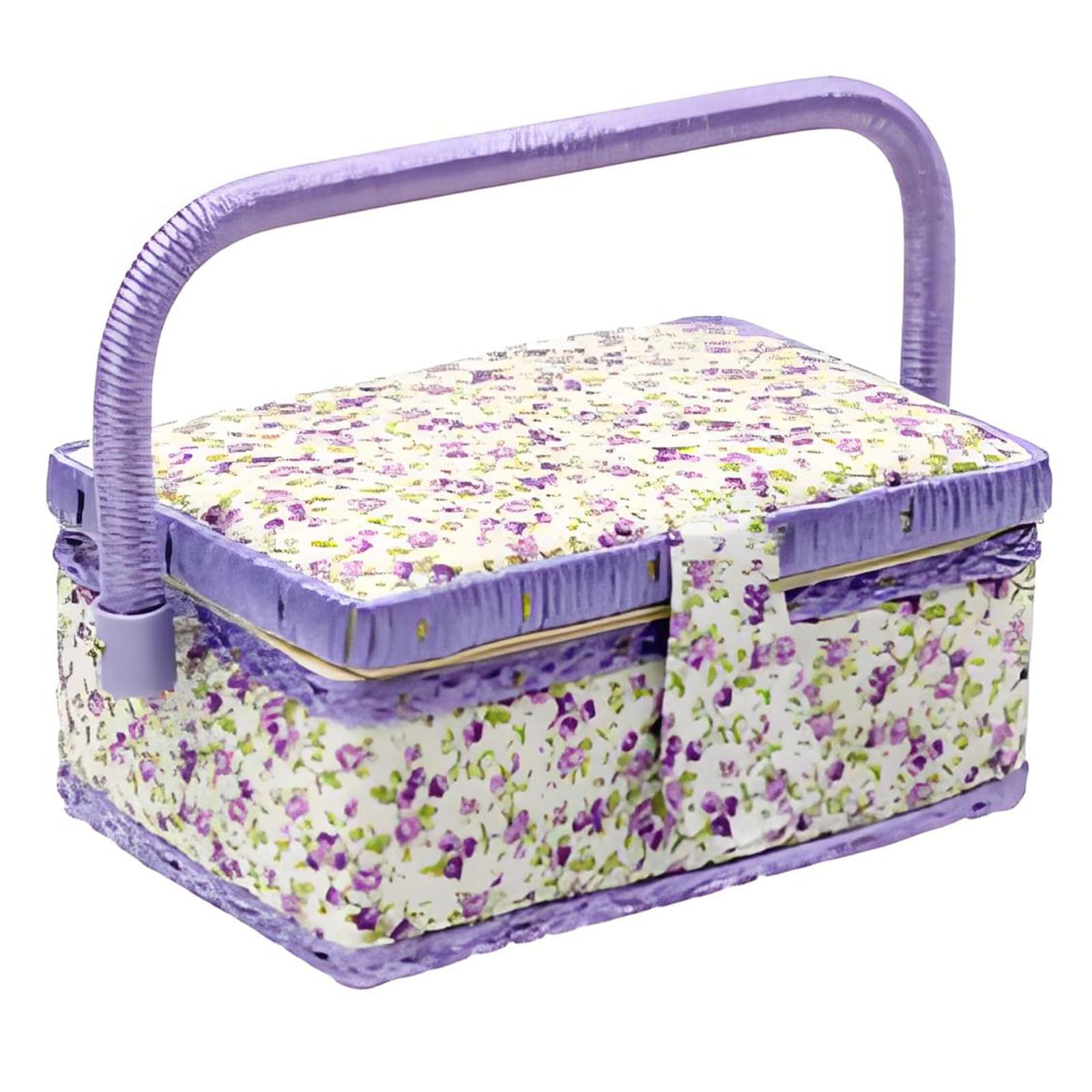 our fave Wooden Frame Fabric Handled Needlework Organizers with Spacious Interior and Fasteners for Sewing Supplies Large Capacity Needlework Planner Ending Needle Case