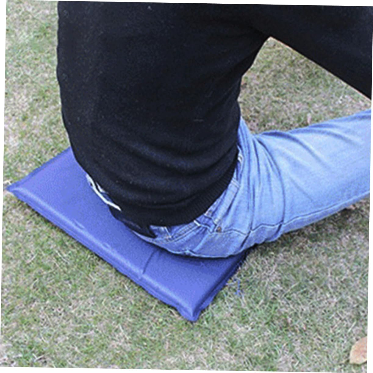 4pcs Self-Inflating Outdoor Cushion Portable Camping Seat Pad Lightweight Inflatable Sleeping Mat for Hiking Stadium and Travel Sky Blue