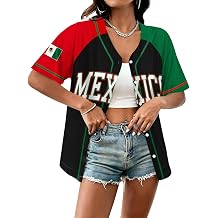 Mexico Jersey for Women Soccer Cup 2026 Button Down Tops Mexico Graphic Tee Shirts Mexican Flag Sports Jerseys